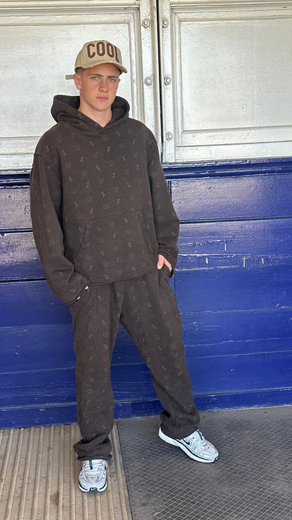 Honor The Gift Brown Monogram An Ode To An Inner City Tracksuit – Large Hoodie / Medium Bottoms