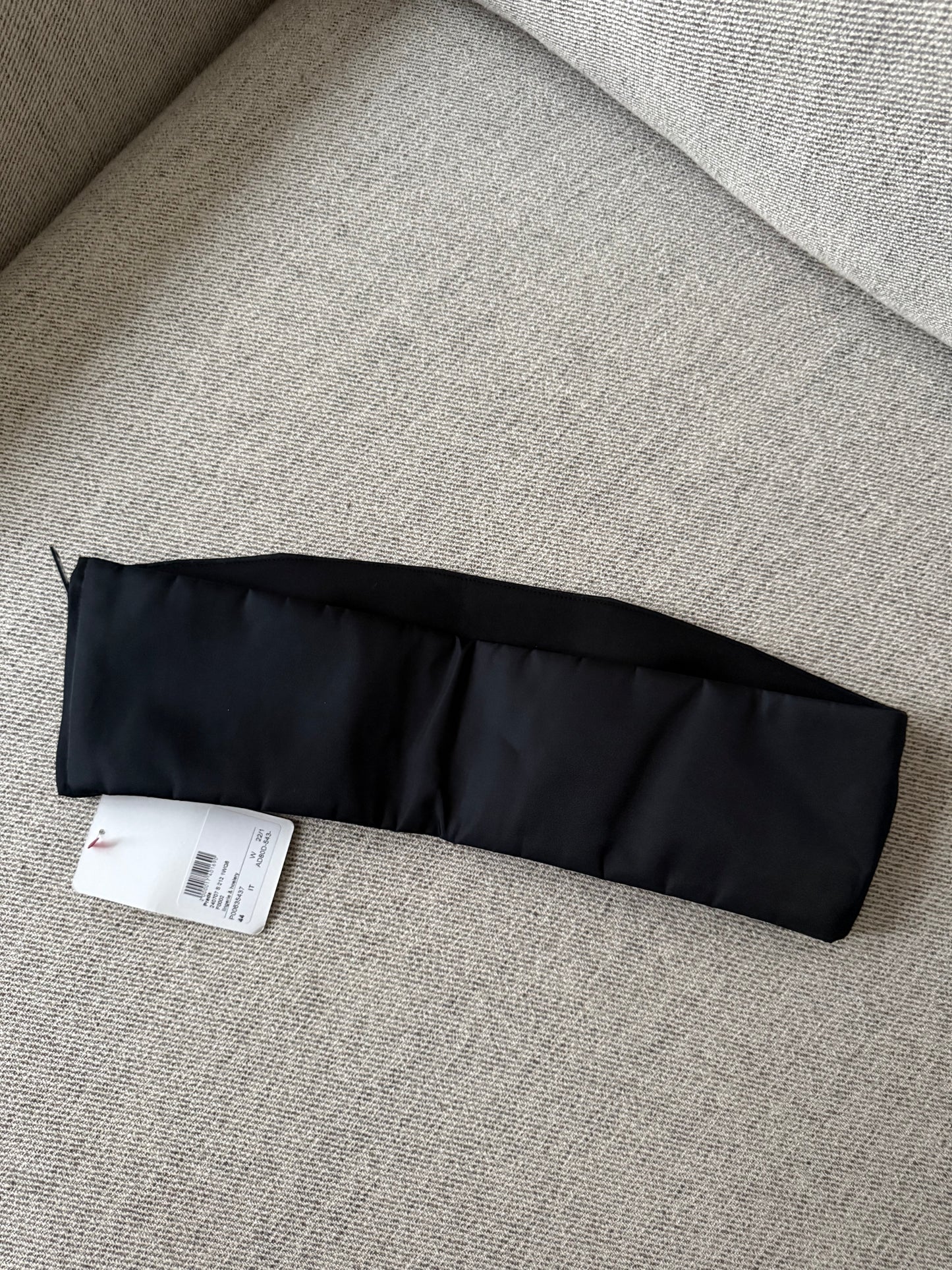 Prada Black Re-Nylon Bandeau Logo Top - New In Tags EU 44