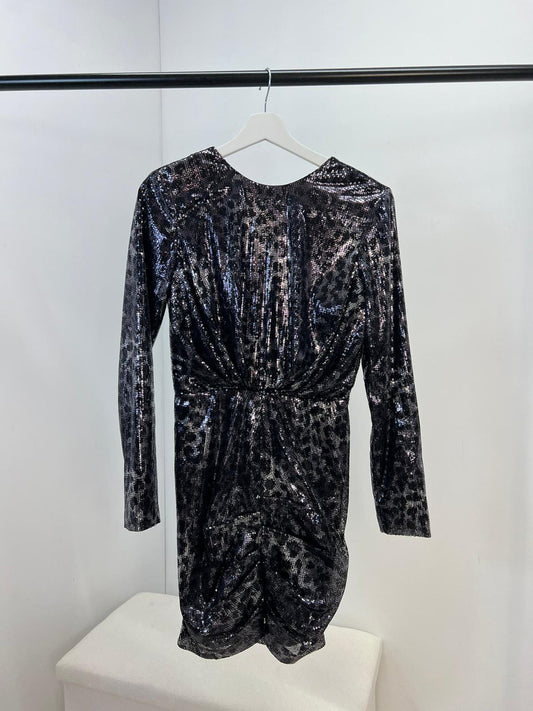 MSGM Multi Leopard Sequin Dress  - Small