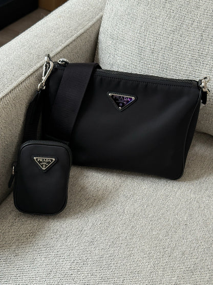 Prada Black Re Nylon Crossbody Bag- Brand New