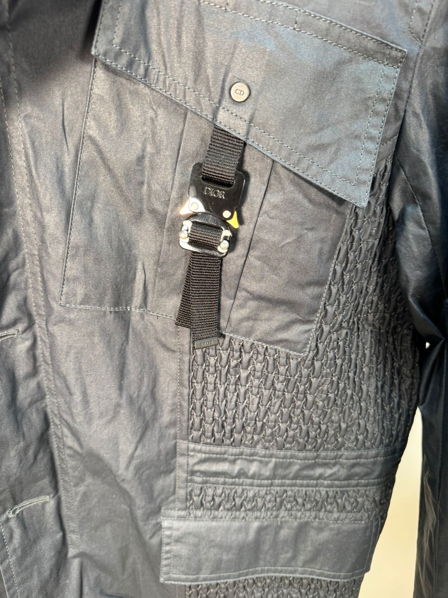 Dior Navy Woven CD Buckle Jacket, brand new in tags - Large