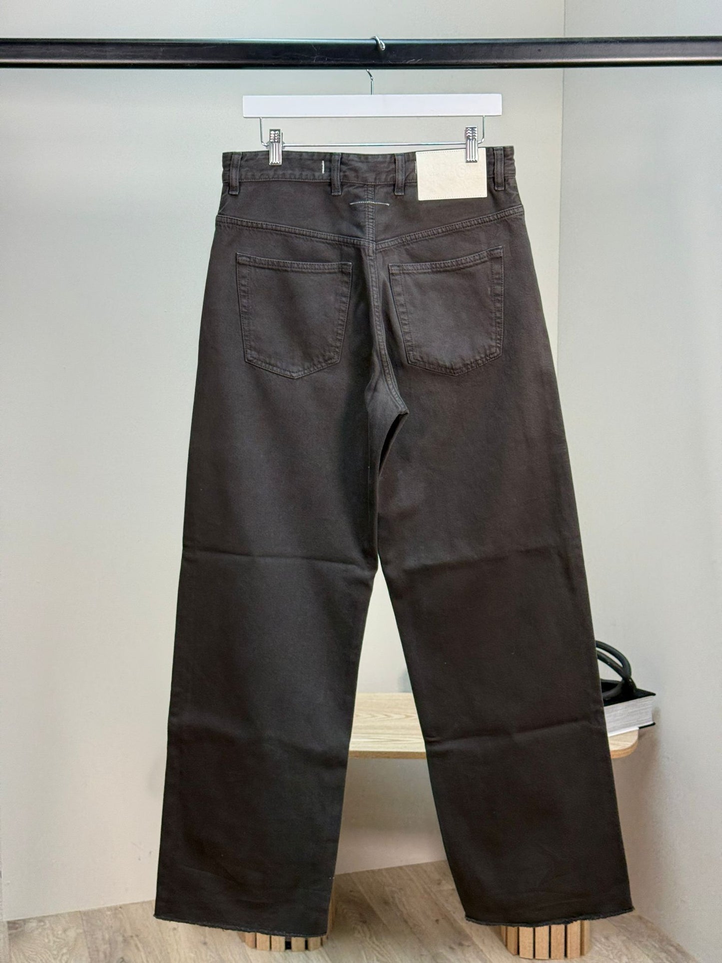 Maison Margiela Black Denim Wide Leg Jeans - 26