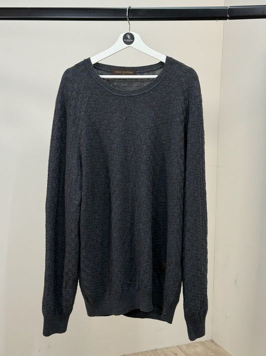 Louis Vuitton Grey Damier Print Jumper - 4XL