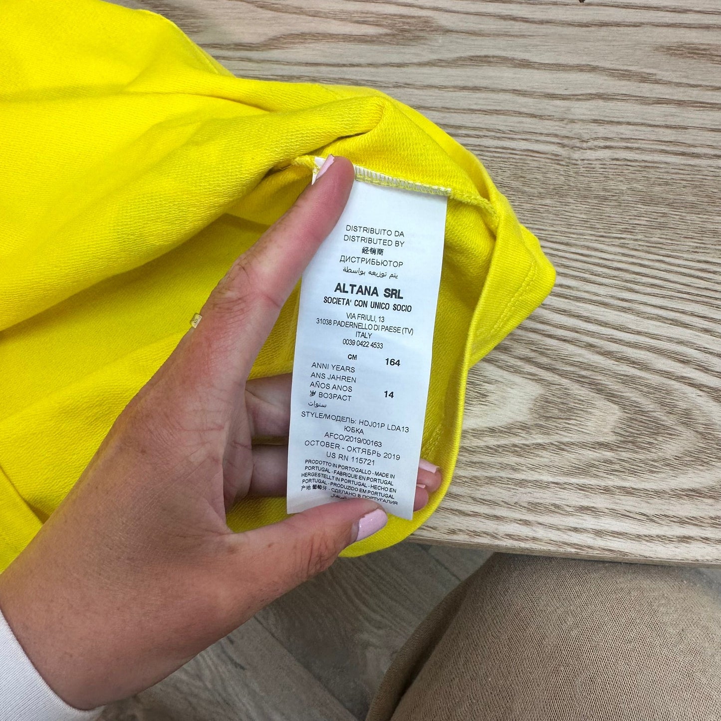 Kids Moschino Yellow Skirt – Age 14