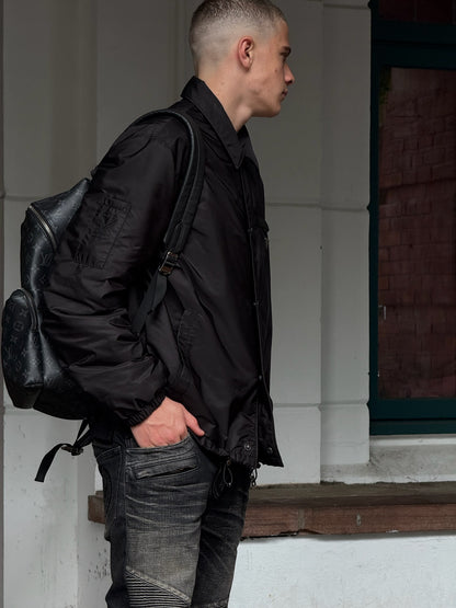 Prada Black Re-Nylon blouson Zip Up Jacket -52/XL