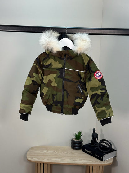Canada Goose Kids Camo Grizzly Bomber Fur Coat - Brand New In Tags Age 1-2