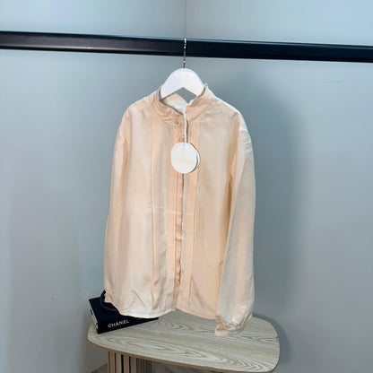 Kids Chloé Coral Logo Silk Frill Collar Shirt – New In Tags Age 12