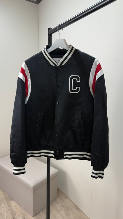 Celine Logo Varsity Bomber-50, UK Large