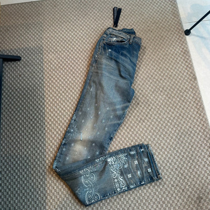 Amiri Blue Bandana MX1 Jeans – New In Tags 36