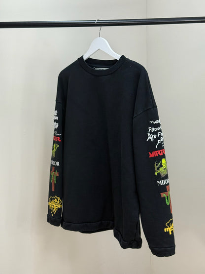 Off-White Black 'Mirror' Logo Jumper - XS oversize