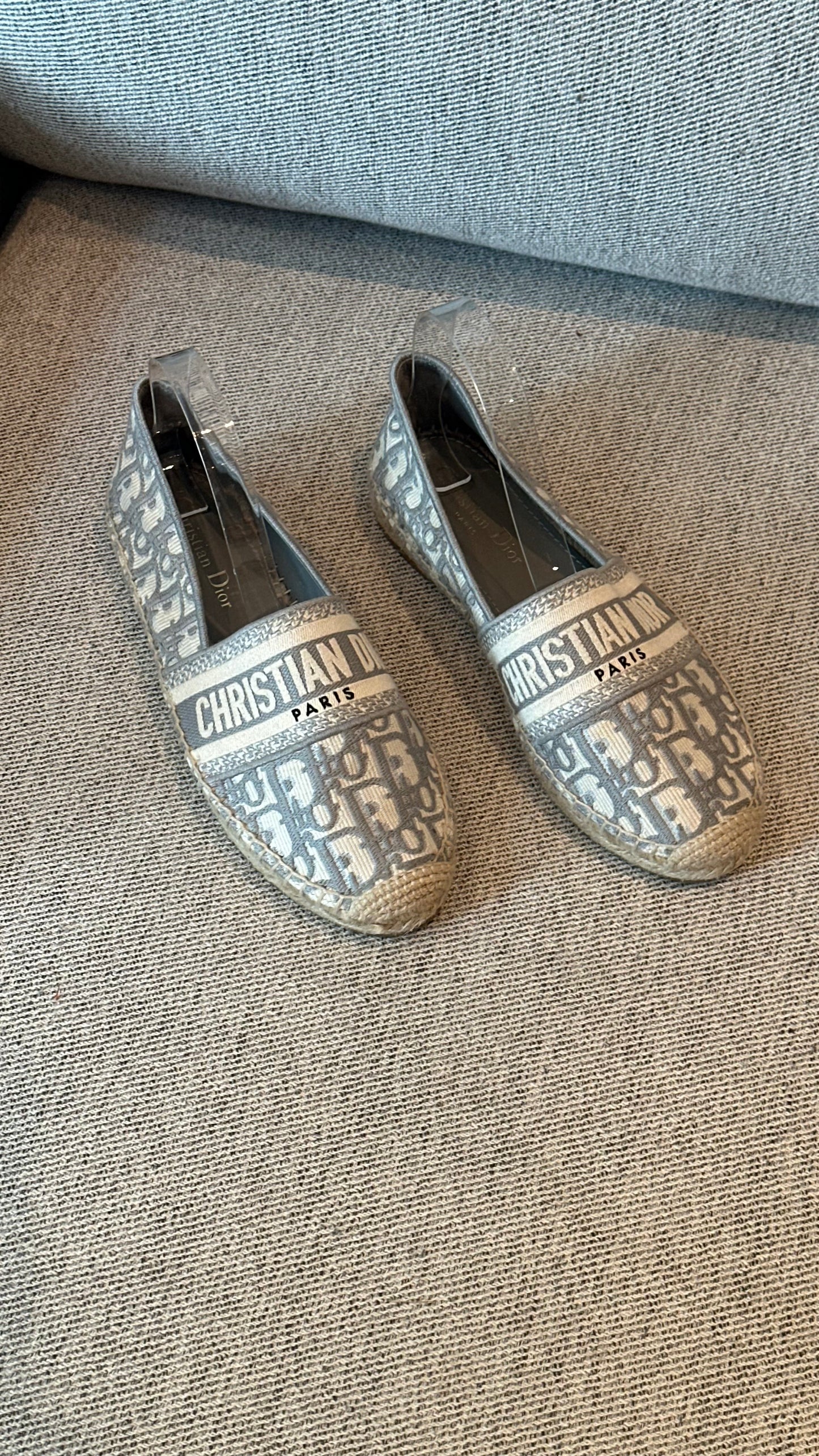 Dior Grey Oblique Gravville Espridille Shoe - UK 4.5