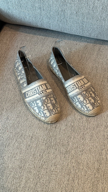 Dior Grey Oblique Gravville Espridille Shoe - UK 4.5