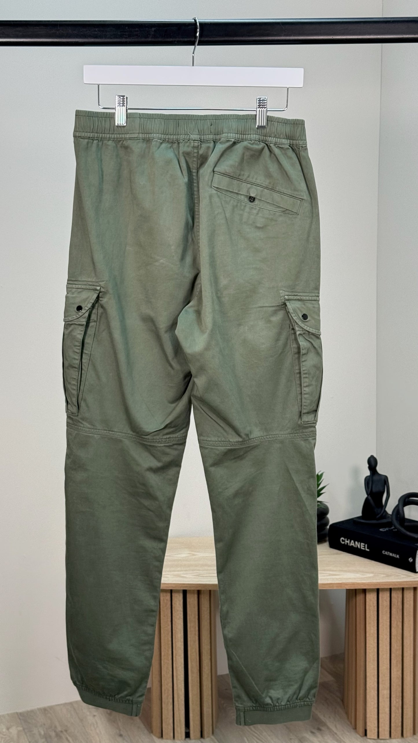 Stone Island Khaki Cargo Track Pants - 32 Waist