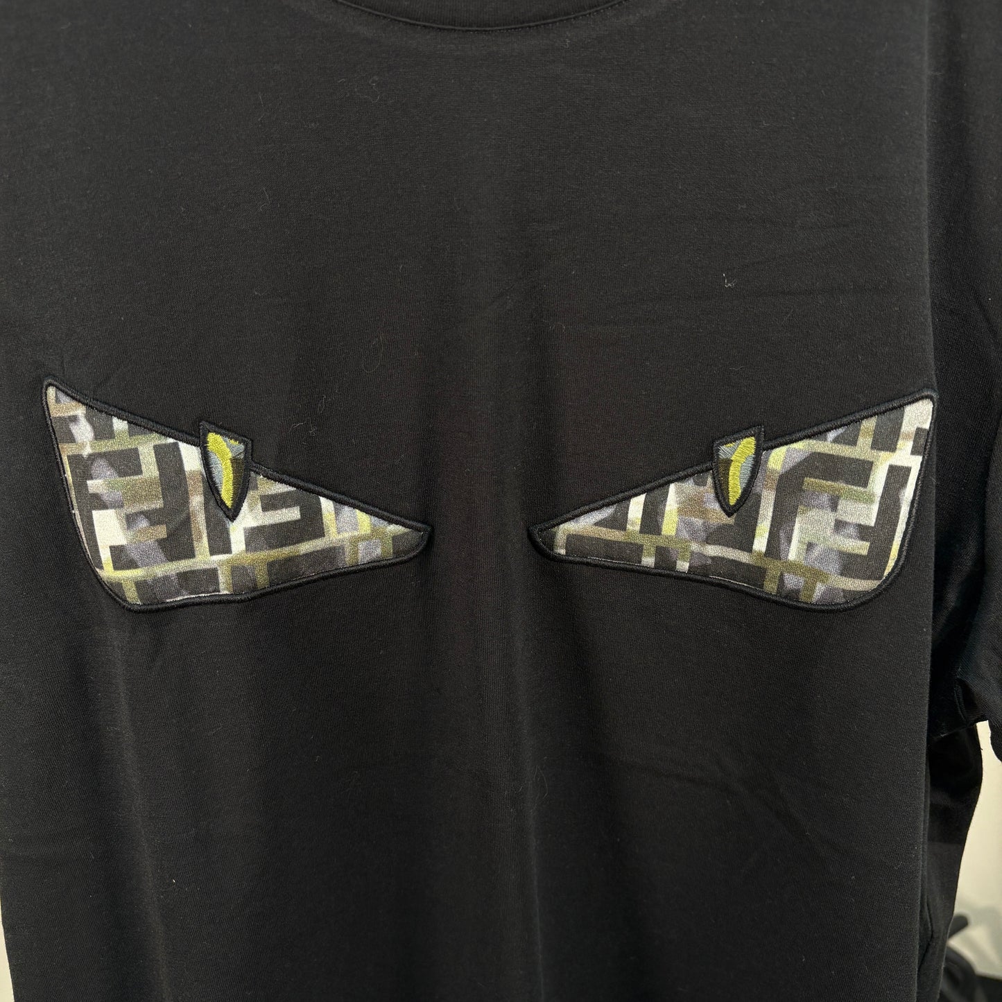 Fendi Black FF Bug Eye T-Shirt – UK Small