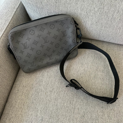 Louis Vuitton Grey Monogram Shoulder Messenger Bag