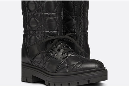 Kids Dior Black Cannage Technical Fabric Boots-  Eu 33/ UK 1