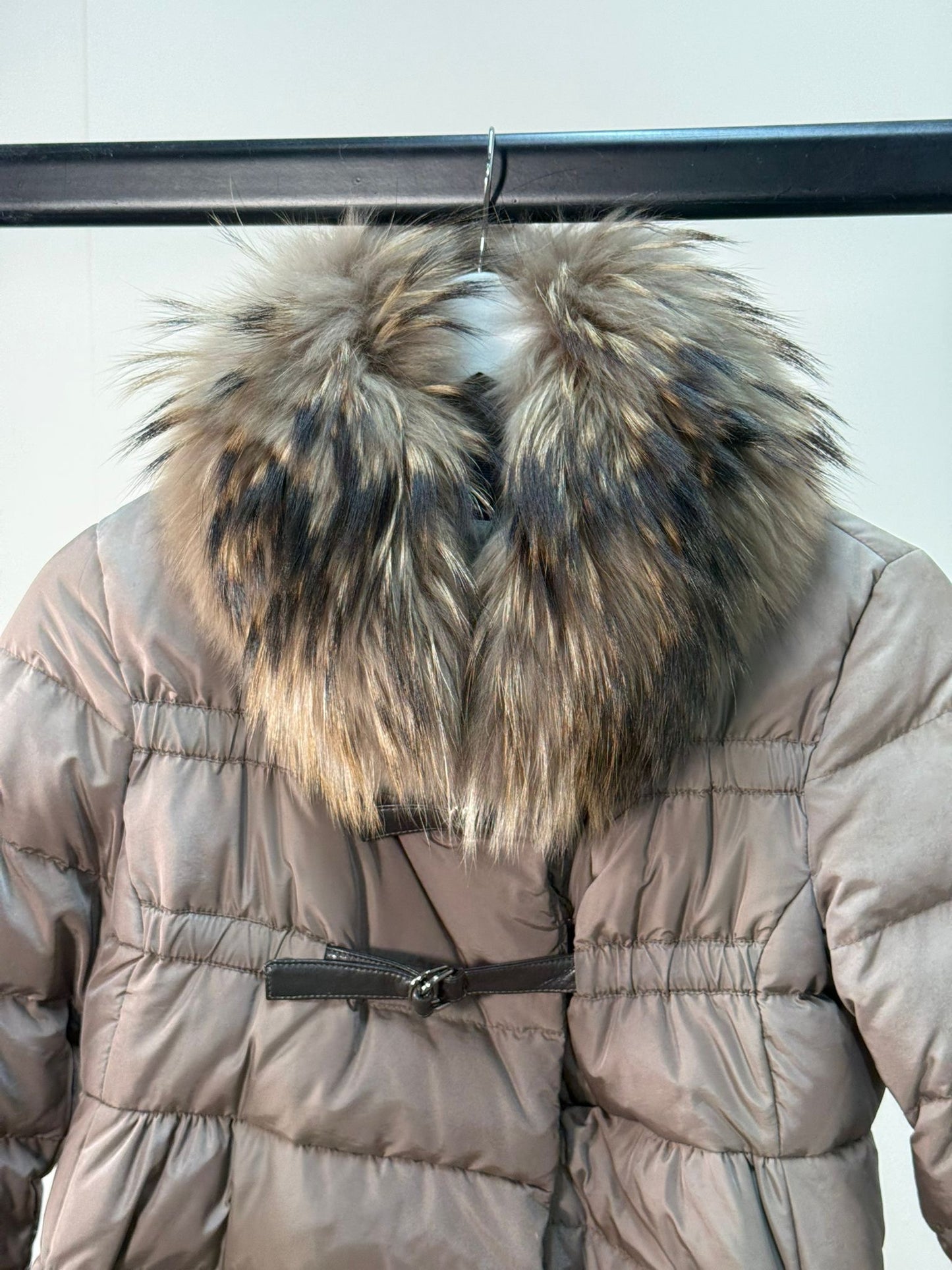 Moncler Lemming Fur Down Puffer Quilted Parka Jacket -Size 1/Small