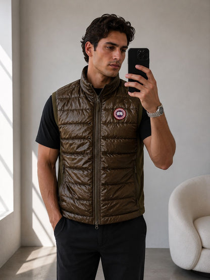 Canada Goose Khaki Padded HyBridge Lite Vest Gillet - XL