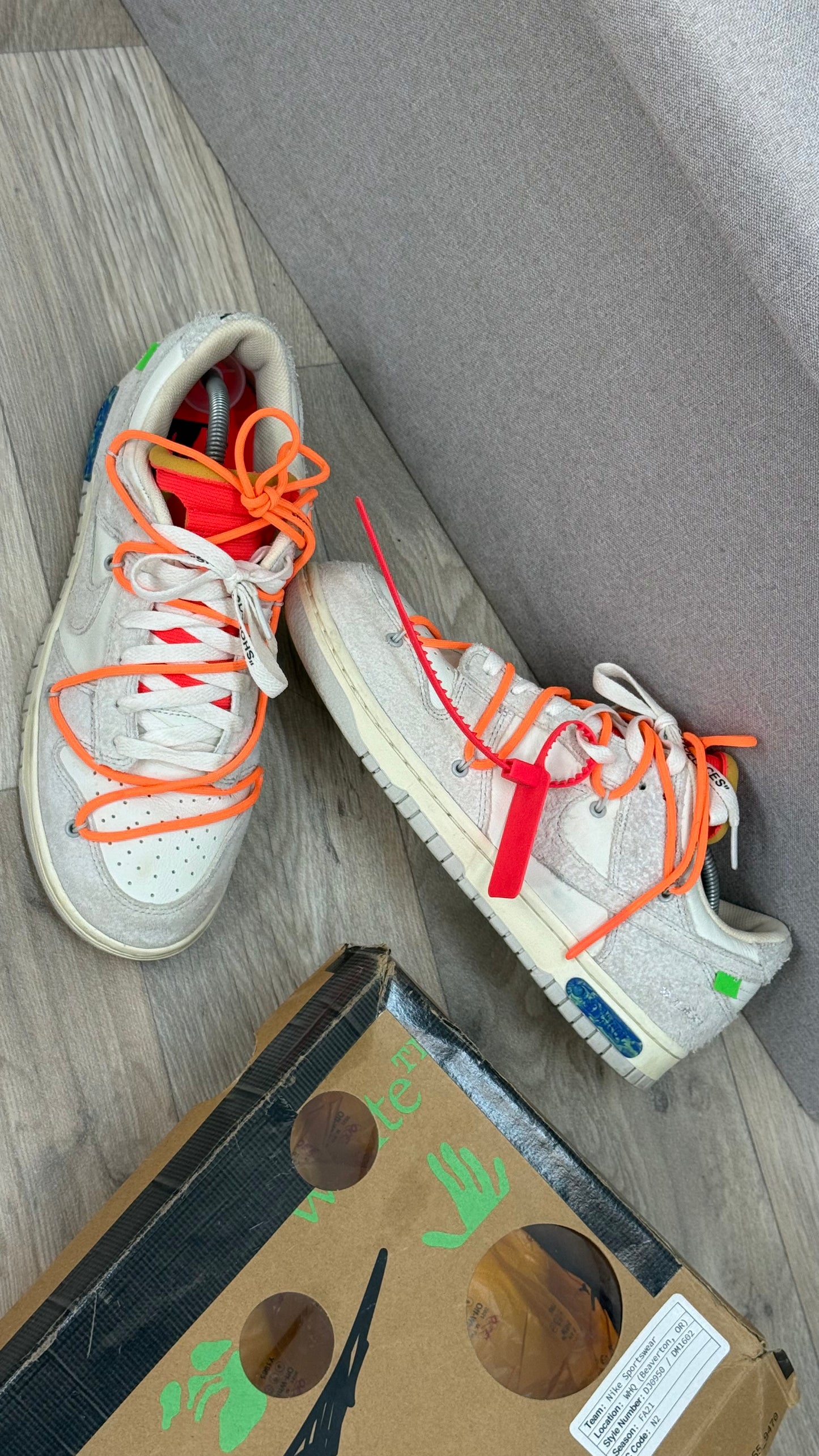 Nike Dunk low Sail /Orange Trainers-UK9