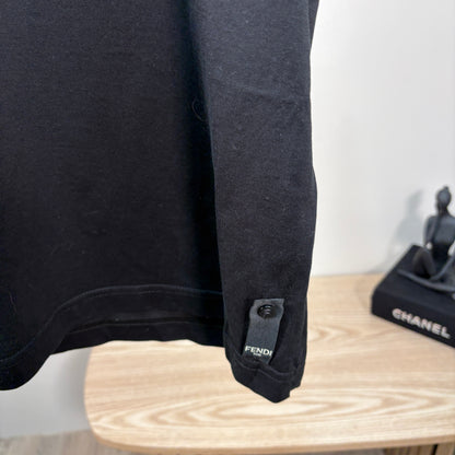 Fendi Black Crystal Bug Eye T-Shirt – UK Small