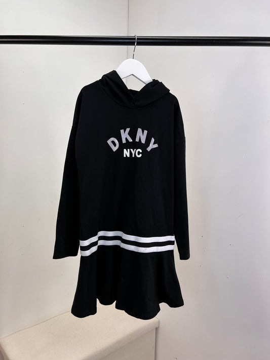 Kids DKNY Black & White Logo Jumper Dress - Age 8