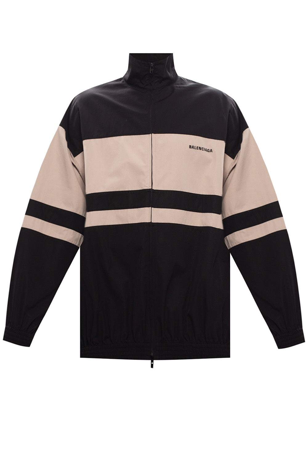 Balenciaga Black Nude Bomber Track Windbreaker Jacket - size 44-L