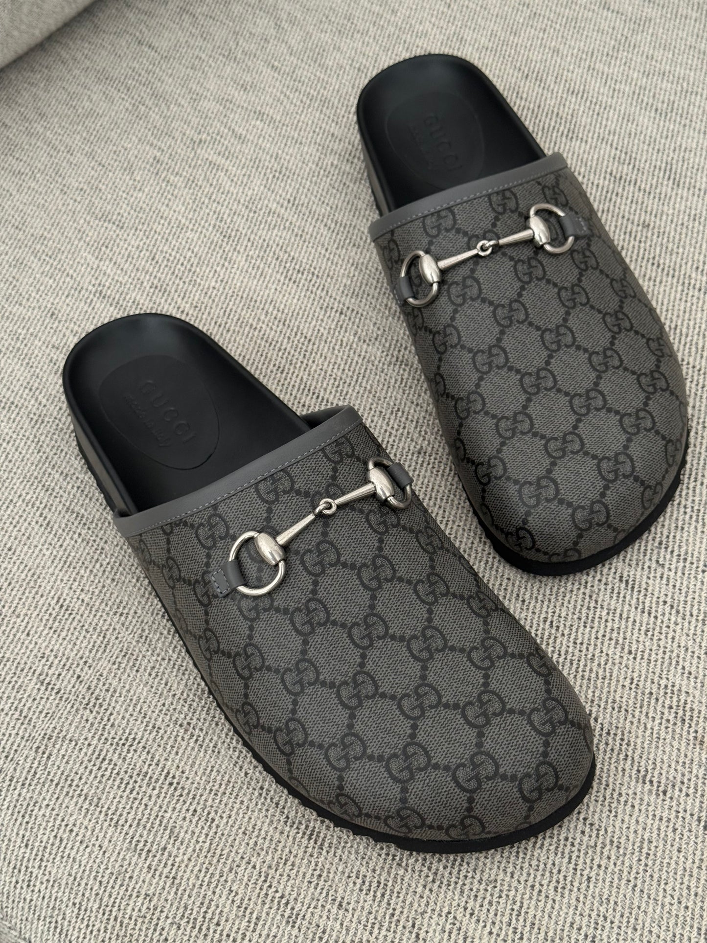 Gucci GG Horsebite Slider Mules- UK 10 Brand New