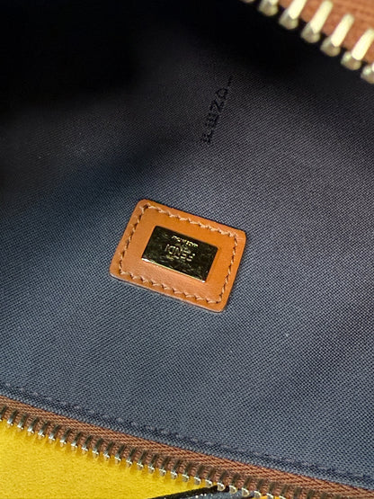 Fendi Brown Logo Flat Clutch Bag