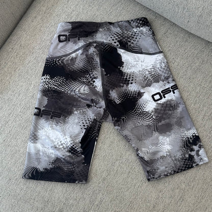 Off-White Active Printed Shorts Grey Black – Small. Brand New