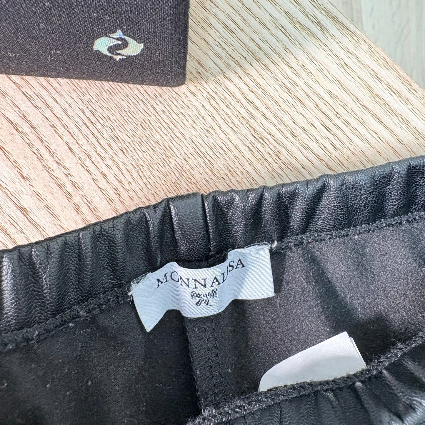Kids Monnalisa Leather Look Leggings – Age 4