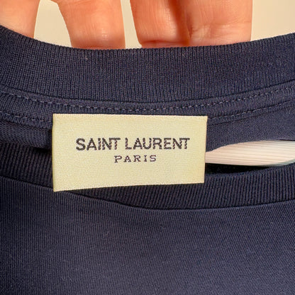 Saint Laurent Navy Blue T-Shirt – UK Small