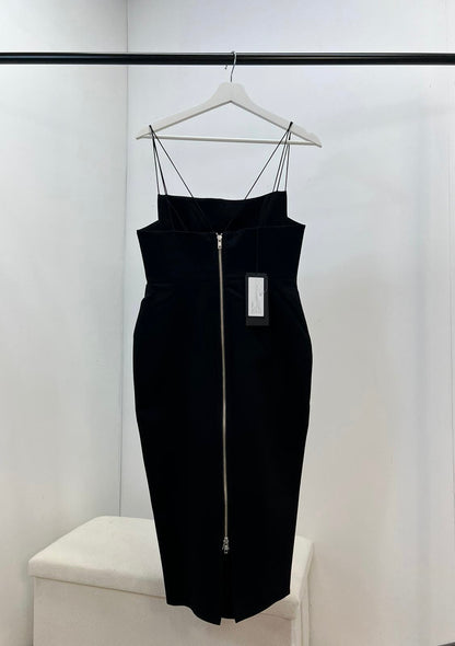 Alex Perry Black Strap Zip Up Dress , Brand New - UK 12