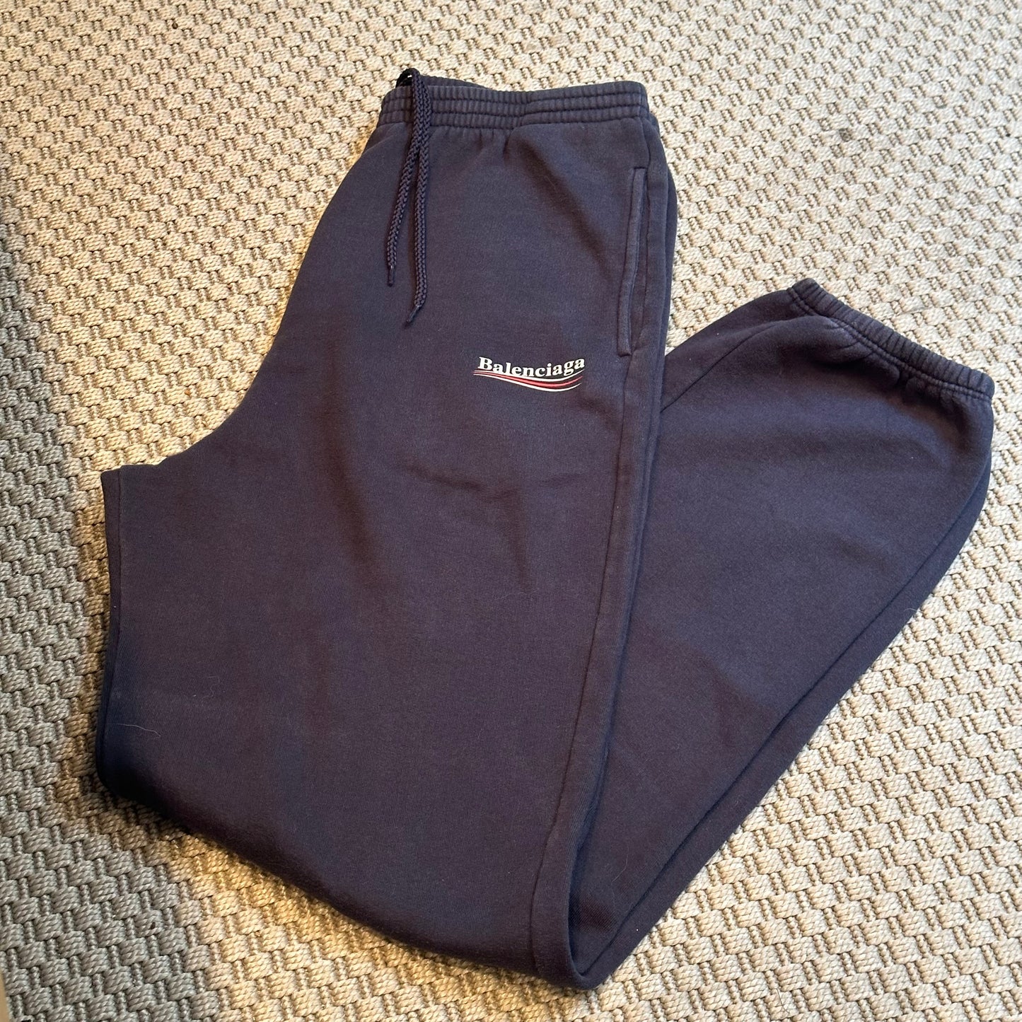 Balenciaga Navy Blue tracksuit bottoms - Small