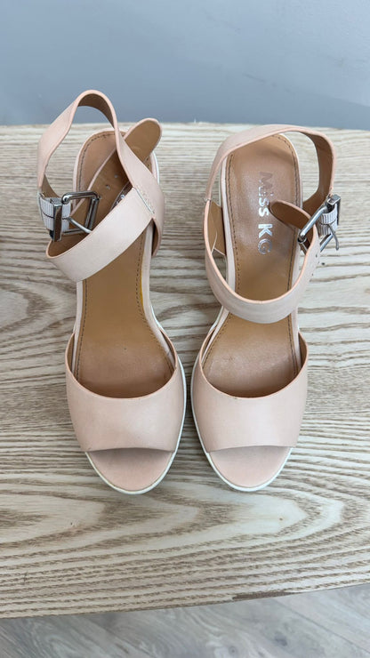 Kurt Geiger Panther Nude White Block Heels – EU 38 / UK 5