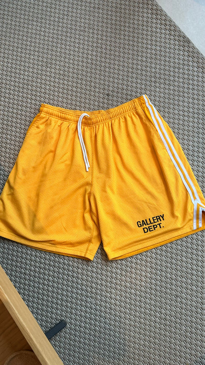 Gallery Dept Yellow Stripe Venice Court Shorts – Large