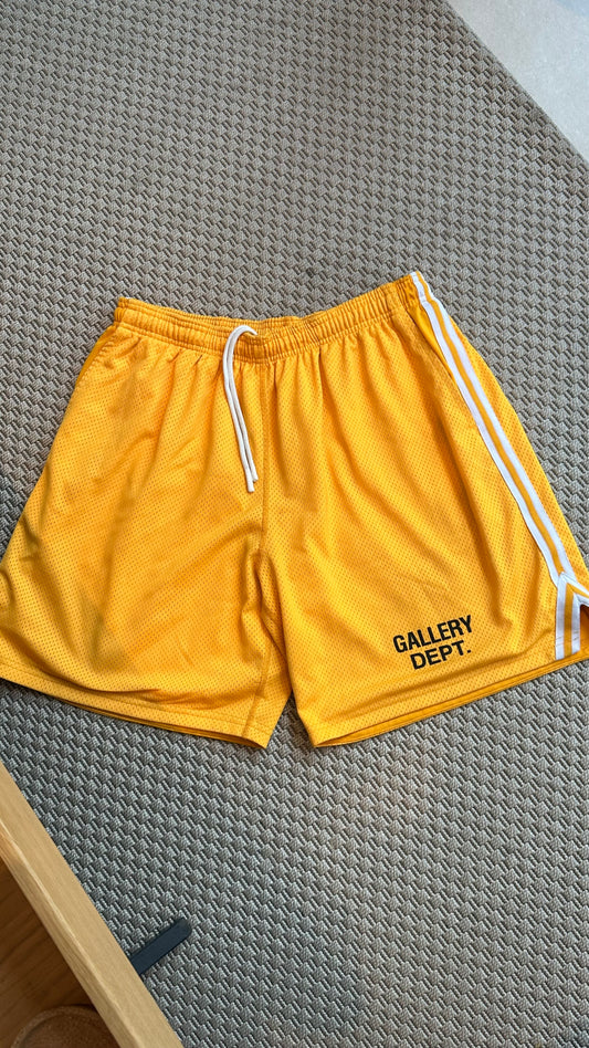 Gallery Dept Yellow Stripe Venice Court Shorts – Large