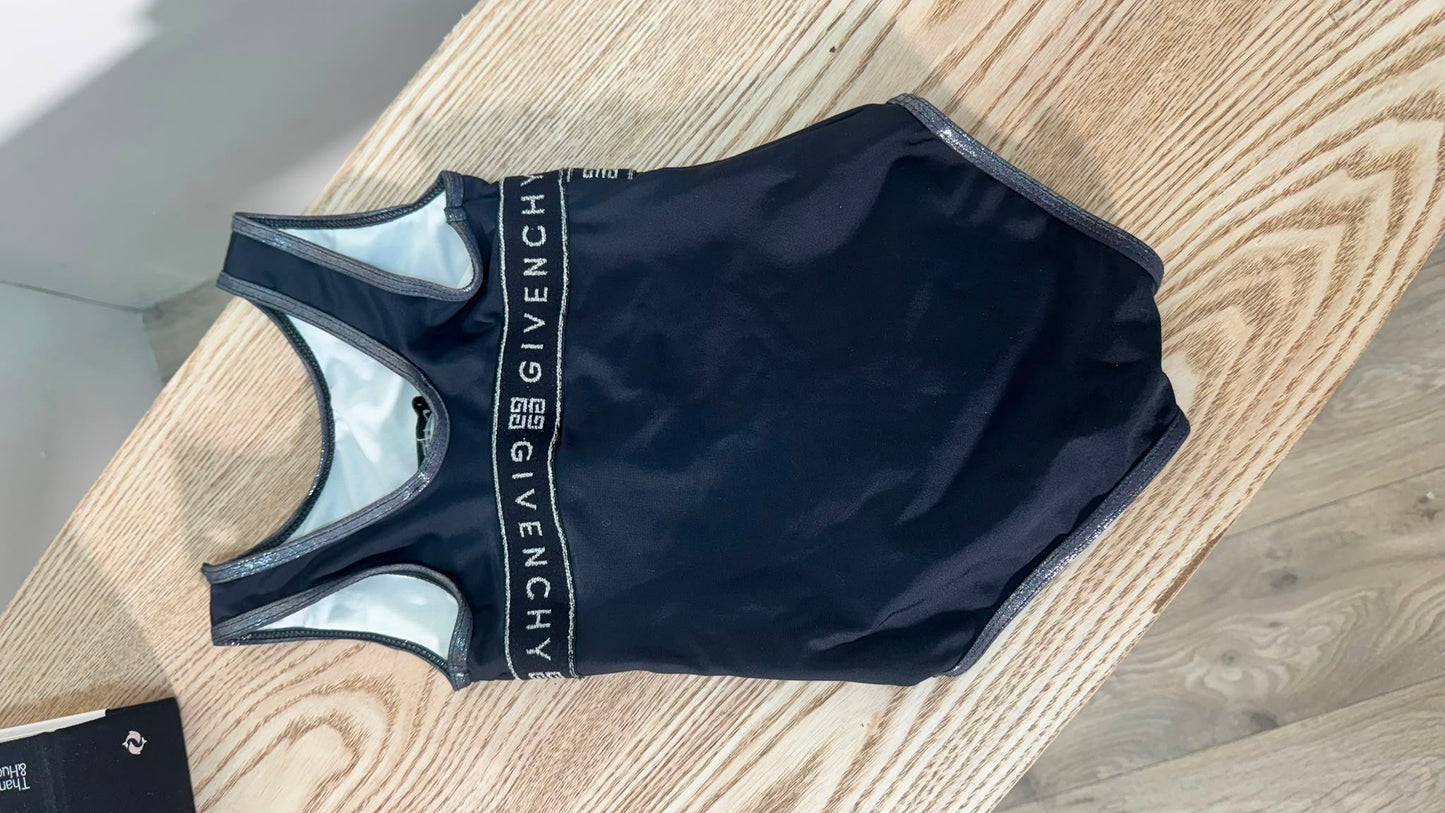 Kids Givenchy Black Logo Swimsuit – Age 4