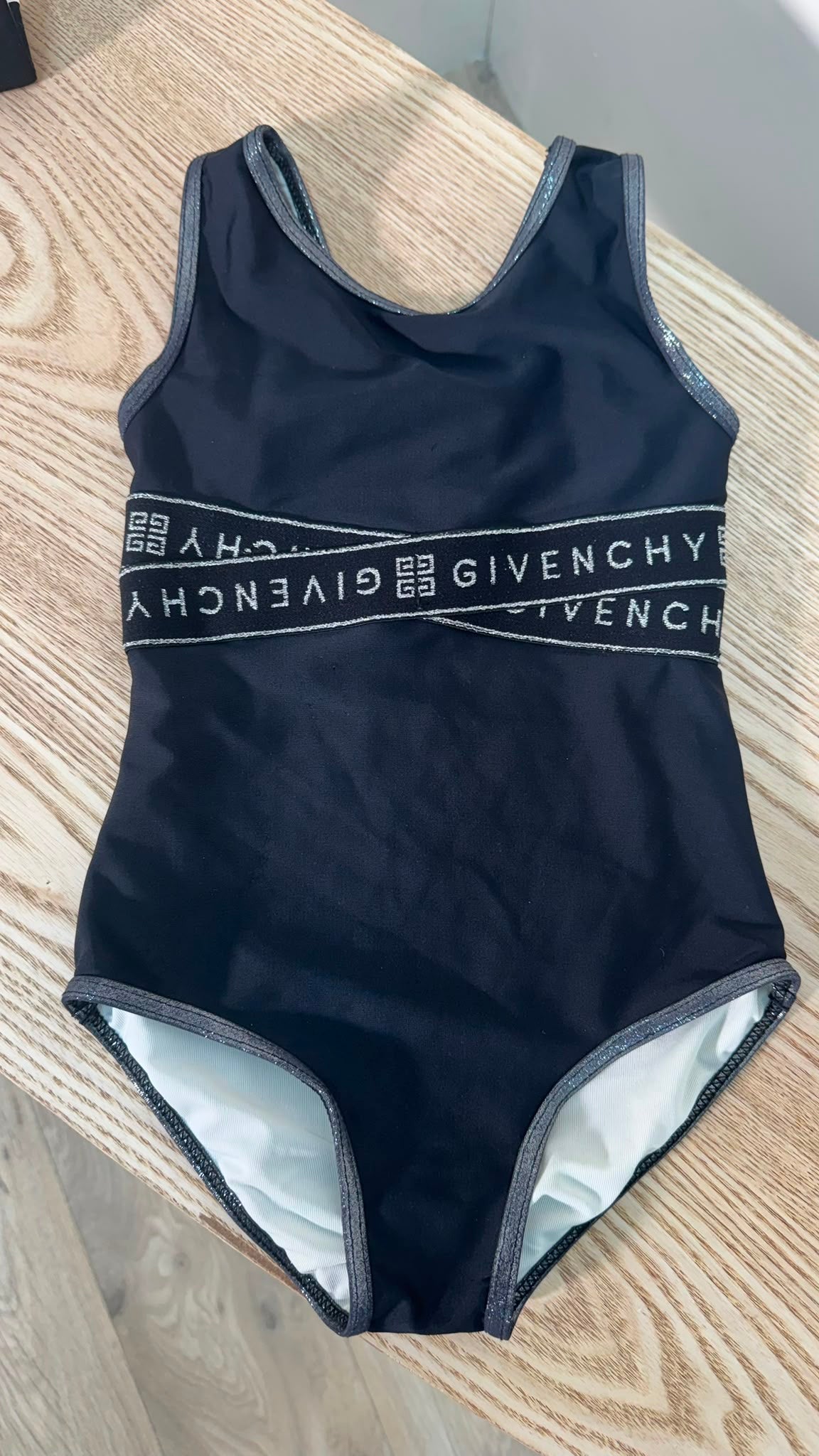 Kids Givenchy Black Logo Swimsuit – Age 4
