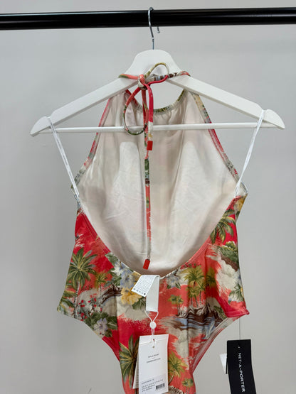 Zimmermann Orange Hawaii Swimsuit New In Tags Size 2/ UK 12