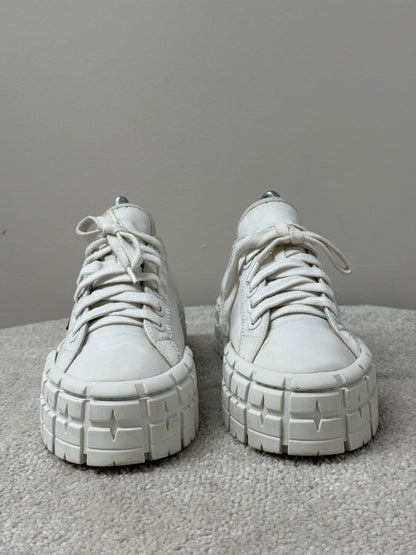 Prada White And Black Double Wheel Trainers -UK 5