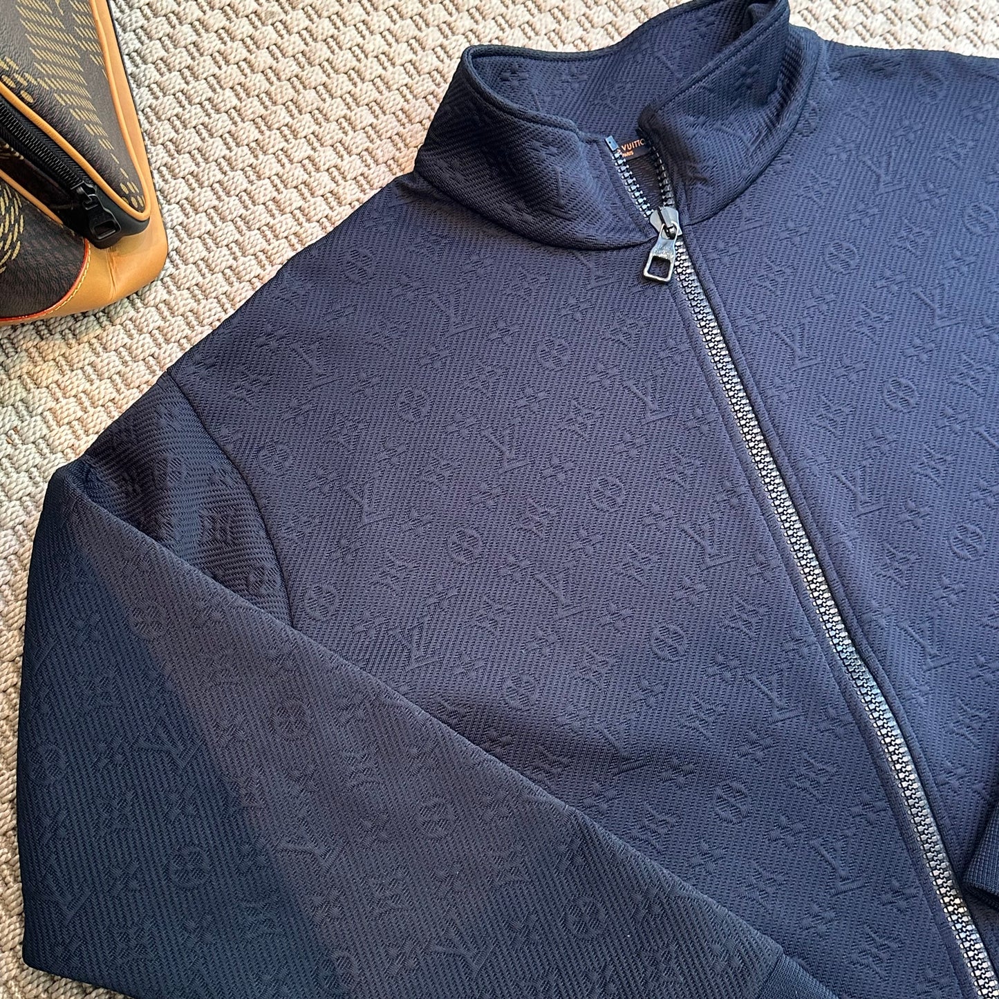 Louis Vuitton Navy Technical Zip Track Jacket - XL