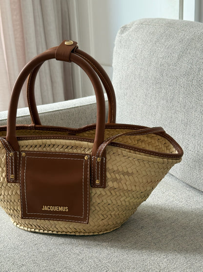 Jacquemus Le Panier Soli Logo Detailed Tote Bag