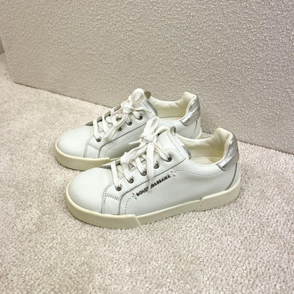 Kids Dolce & Gabbana white and silver logo trainer - EU 30