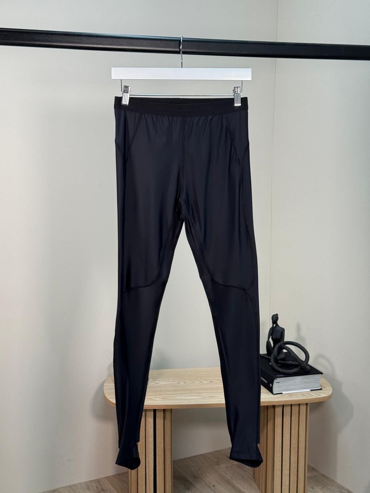 Balenciaga Black Logo Waist Leggings - Medium