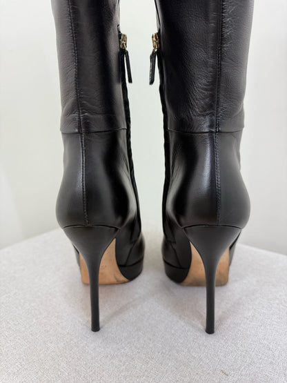 Gucci Black Leather Knee High Boot's - UK 4.5