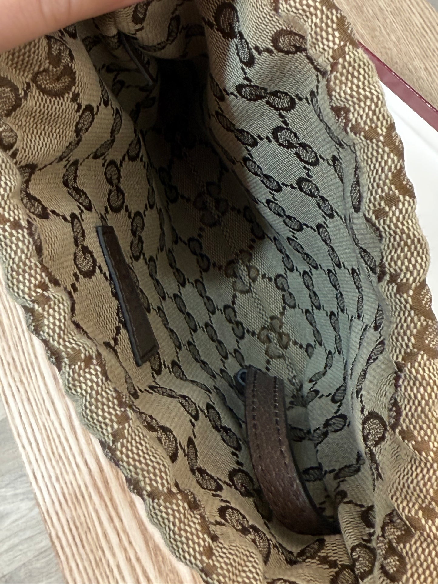 Gucci Beige & brown Minuet pouch charm