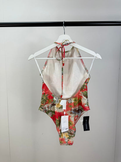 Zimmermann Orange Hawaii Swimsuit New In Tags Size 2/ UK 12
