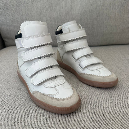 Isabel Marant White Leather Velcro Trainers – EU 37 / UK 4