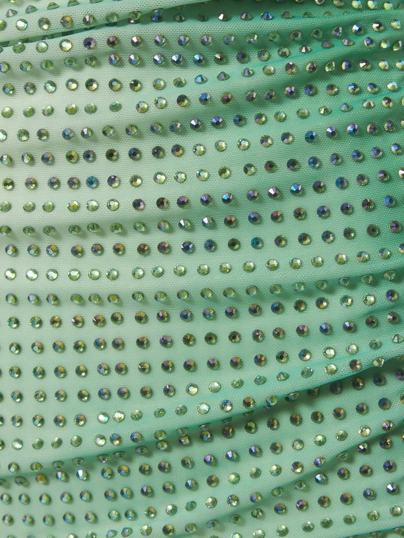 Self-Portrait Green Contour Print Gradient Diamanté Dress – New In Tags UK 10