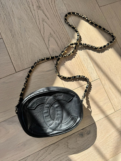 Chanel Black Oval Vintage Chanel Mini